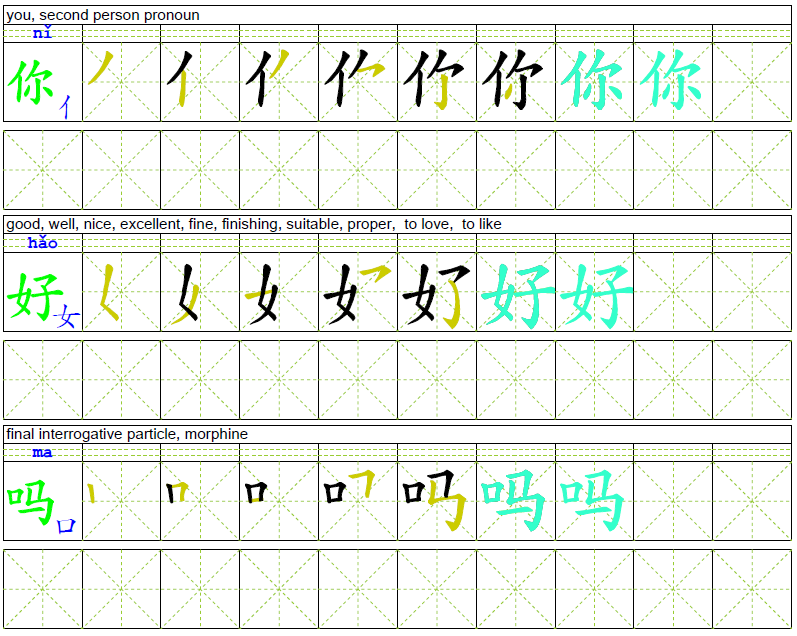 learning to write chinese